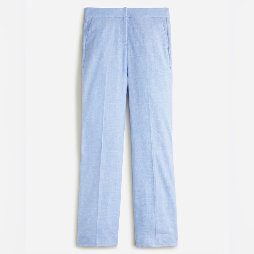 J.Crew Willa full-length flare pant in stretch linen blend BO807